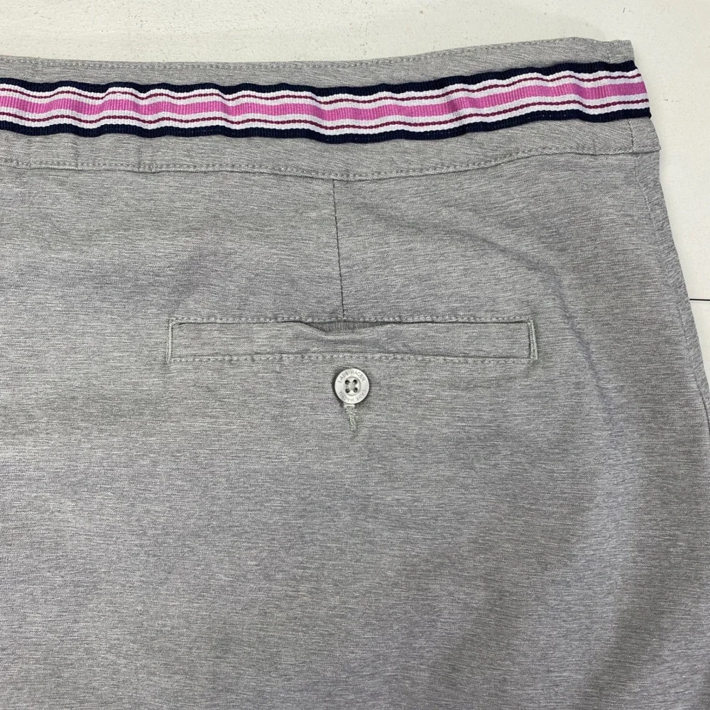 Lady Hagen Golf Skort Womens 16 Gray Stripe Active Athletic Skirt Tennis Preppy
